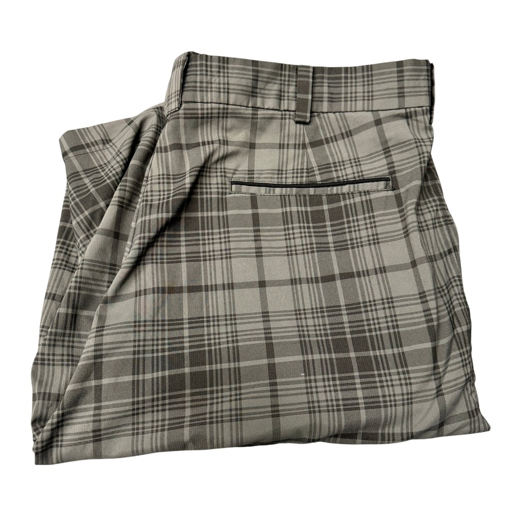 Nike Golf Shorts Mens 36 (36x12 ACTUAL) Tour Performance Dri-Fit Gray Plaid